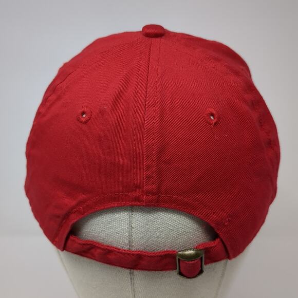 Budweiser Slideback Hat Red One Size Adjustable Embroidered Vent Holes - Picture 6 of 10